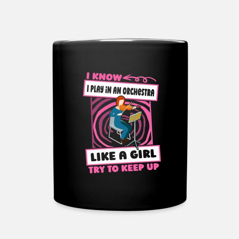 Orchestra Funny - Full Colour Mug - black