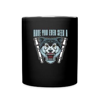 Wolf Großartig - Tasse einfarbig - Schwarz - Vorne