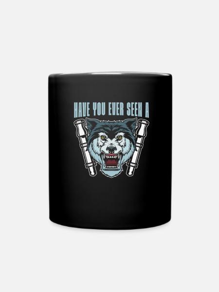 Wolf Großartig - Tasse einfarbig - Schwarz