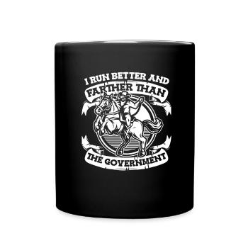 Horse Equestrian Funny Endurance Riding - Full Colour Mug - black - Front