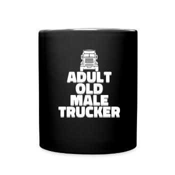 Lkw Fahrer Trucker Lastwagenfahrer Männlich - Tasse einfarbig - Schwarz - Vorne