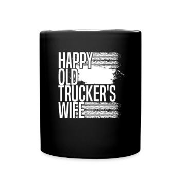Truck Driver Trucker Truck Driver Wife - Full Colour Mug - black - Front