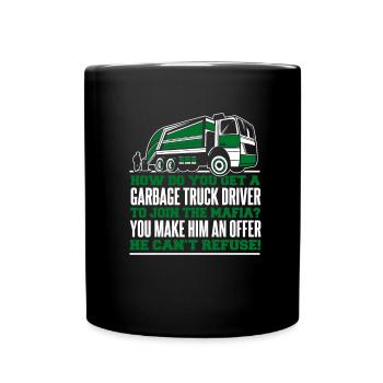 Lkw Fahrer Trucker Lastwagenfahrer Witzig - Tasse einfarbig - Schwarz - Vorne