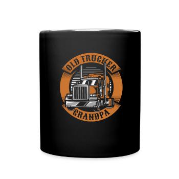 Lkw Fahrer Trucker Lastwagenfahrer Alter Trucker - Tasse einfarbig - Schwarz - Vorne