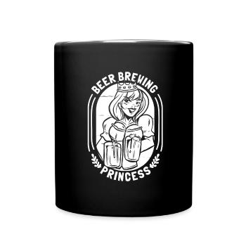 Bière artisanale Bière artisanale Princesse - Mug uni - noir - Devant