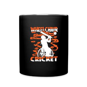 Cricket Wheelchair - Full Colour Mug - black - Front