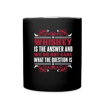 Whisky Whiskey Lustig - Tasse einfarbig - Schwarz - Vorne