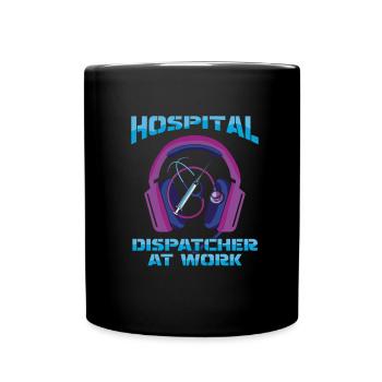 Casque d’opération du centre de contrôle des appels d’urgence - Mug uni - noir - Devant