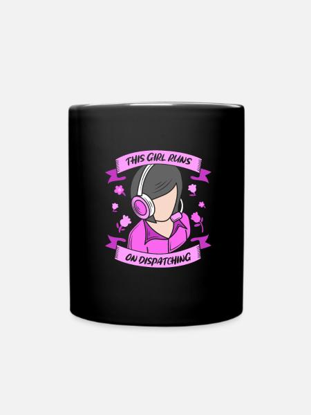Notruf Leitstelle Einsatzzentrale Headset - Tasse einfarbig - Schwarz