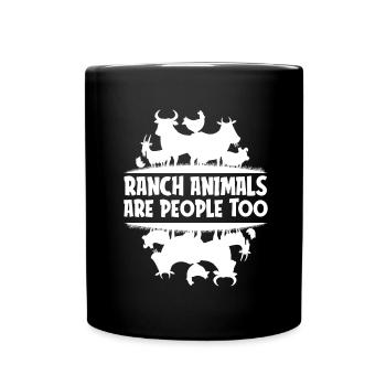 Rodeo Cowboy Tiere Ranch Cowboy - Tasse einfarbig - Schwarz - Vorne