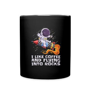 Weltraum Weltall Kaffee Astroid Umleitung - Tasse einfarbig - Schwarz - Vorne