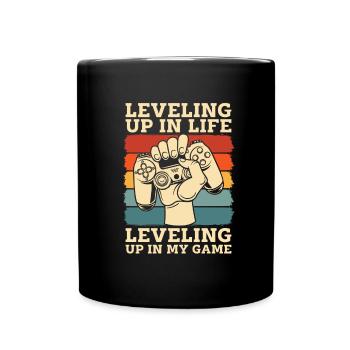Gamer Gaming Eben - Tasse einfarbig - Schwarz - Vorne