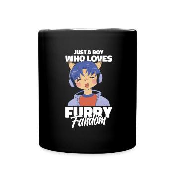 Furry Fandom Fursuits Garçon - Mug uni - noir - Devant