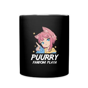 Furry Fandom Fursuits Katzenartig - Tasse einfarbig - Schwarz - Vorne