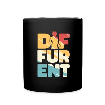 Furry Fandom Fursuits Lustig Diffurent - Tasse einfarbig - Schwarz - Vorne