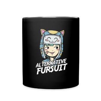 Furry Fandom Fursuits Niedlich - Tasse einfarbig - Schwarz - Vorne