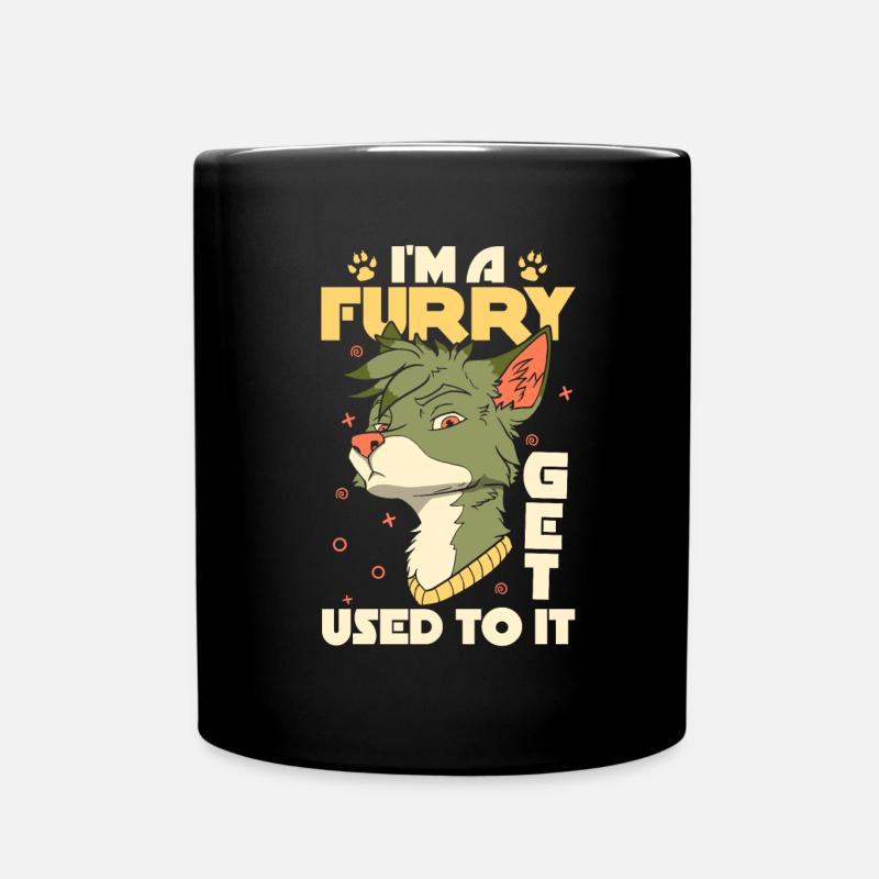 Furry Fandom Fursuits Cool - Full Colour Mug - black