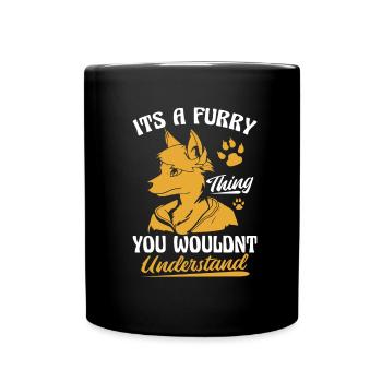 Furry Fandom Fursuits Funny - Full Colour Mug - black - Front
