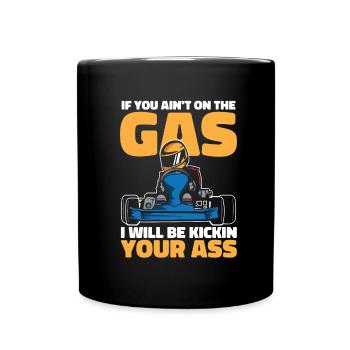 Go Kart Karting Karting Karting Driver Funny - Full Colour Mug - black - Front