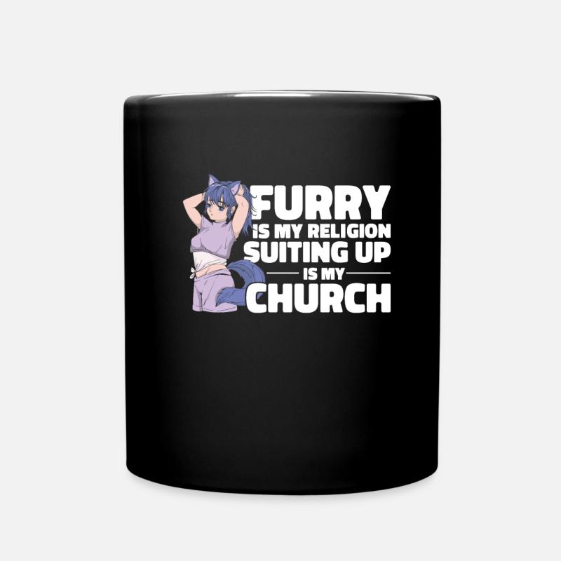 Furry Fandom Fursuits Cool - Mug uni - noir