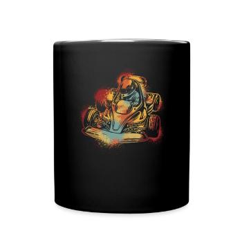 Go Kart Karting Karting Colorful - Full Colour Mug - black - Front