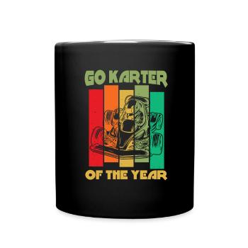 Go Kart Kartfahren Kartfahrer Cool - Tasse einfarbig - Schwarz - Vorne