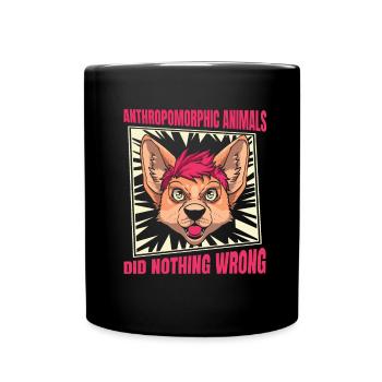 Furry Fandom Fursuits Cool - Full Colour Mug - black - Front