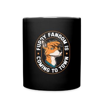 Furry Fandom Fursuits City - Full Colour Mug - black - Front