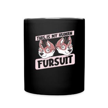 Furry Fandom Fursuits Funny - Full Colour Mug - black - Front