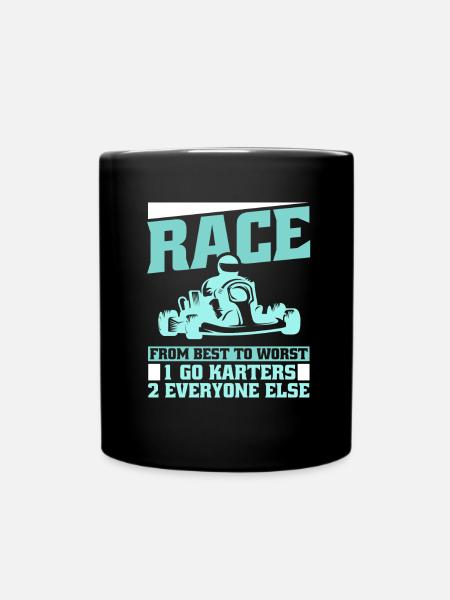 Go Kart Karting Karting Driver Cool - Mug uni - noir