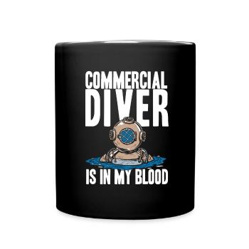 Plongée Plongeur Cool Commercial Diving - Mug uni - noir - Devant