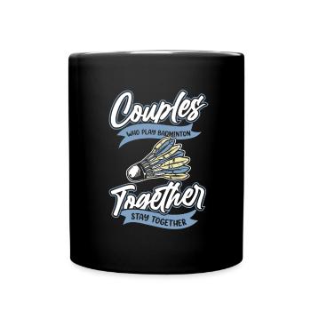 Badminton badminton pair - Full Colour Mug - black - Front