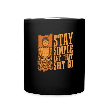 Buddha Buddhist Funny - Full Colour Mug - black - Front