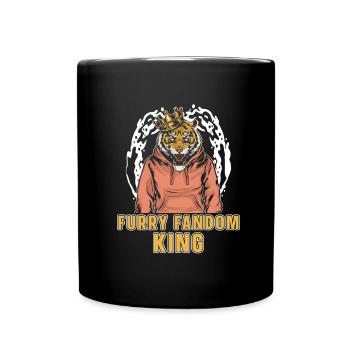 Furry Fandom Fursuits King - Full Colour Mug - black - Front