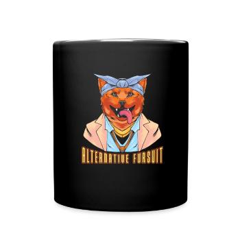 Furry Fandom Fursuit - Mug uni - noir - Devant
