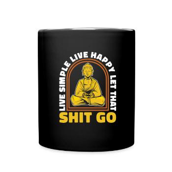 Buddha Buddhist Funny - Full Colour Mug - black - Front
