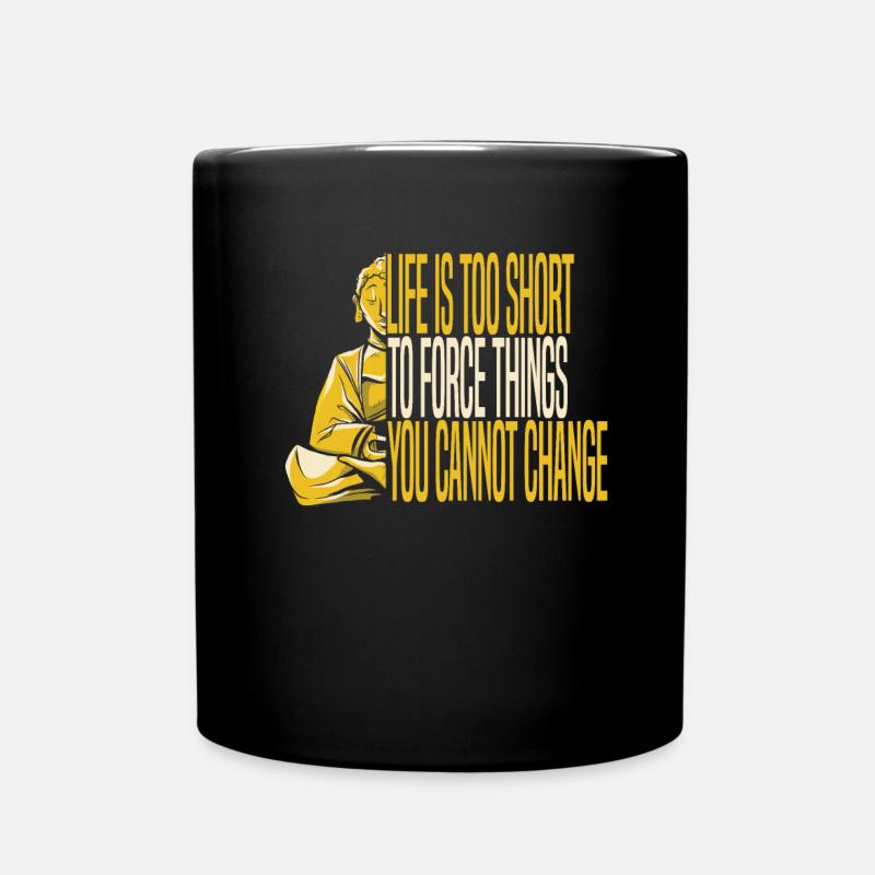 Bouddha Bouddha Bouddha Bouddha lâche la merde - Mug uni - noir