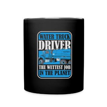 Truck Driver Trucker Truck Driver Funny - Full Colour Mug - black - Front
