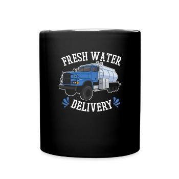 Lkw Fahrer Trucker Lastwagenfahrer Lieferung - Tasse einfarbig - Schwarz - Vorne