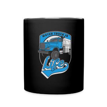 Lkw Fahrer Trucker Lastwagenfahrer Lustig - Tasse einfarbig - Schwarz - Vorne