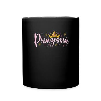 Prinzessin Krone - Tasse einfarbig - Schwarz - Vorne