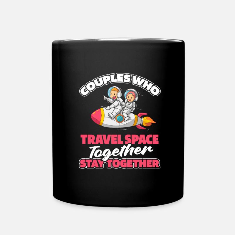 Astronaut Raumfahrer Kosmonaut Paar - Tasse einfarbig - Schwarz