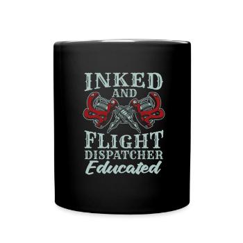 Emergency call control center operations center tattoo - Full Colour Mug - black - Front