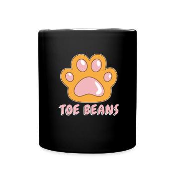 Furry Fandom Fursuits Niedlich Toe Beans - Tasse einfarbig - Schwarz - Vorne
