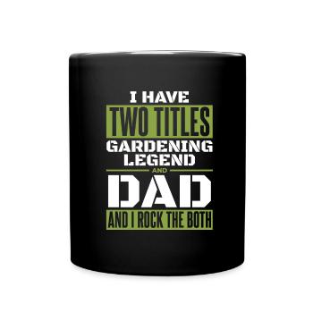 Hobbygärtner Garten Vater Gärtnerischer Vater - Tasse einfarbig - Schwarz - Vorne