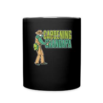 Hobbygärtner Garten Gärtnerischer Vater - Tasse einfarbig - Schwarz - Vorne