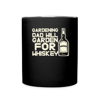 Hobbygärtner Garten Gärtnerischer Vater - Tasse einfarbig - Schwarz - Vorne