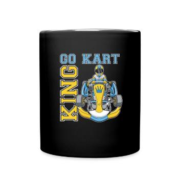 Go Kart Karting Kart Driver King - Mug uni - noir - Devant
