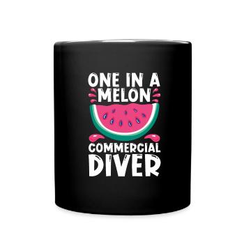 Plongée plongeuse Melon Plongée commerciale - Mug uni - noir - Devant