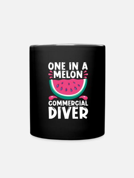 Tauchen Taucher Melone Kommerzielles Tauchen - Tasse einfarbig - Schwarz